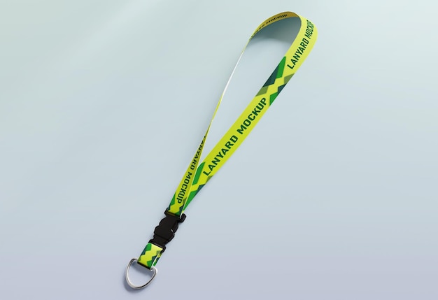 PSD maquette de lanyard avec des dessins personnalisables