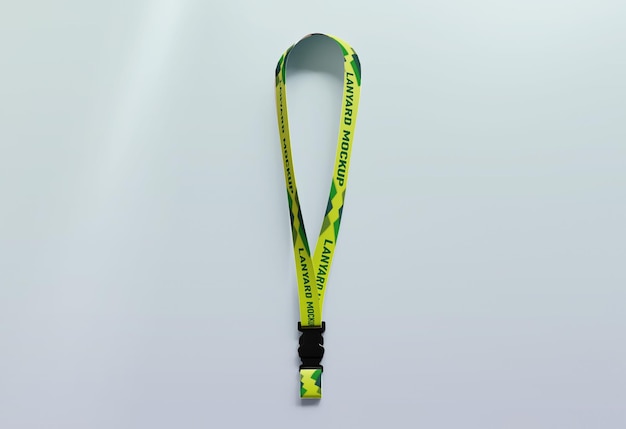 PSD maquette de lanyard avec des dessins personnalisables