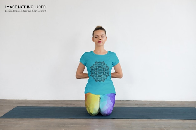 PSD maquette de leggings de yoga