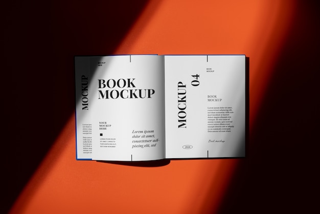 Maquette de livre dans des couleurs mystiques