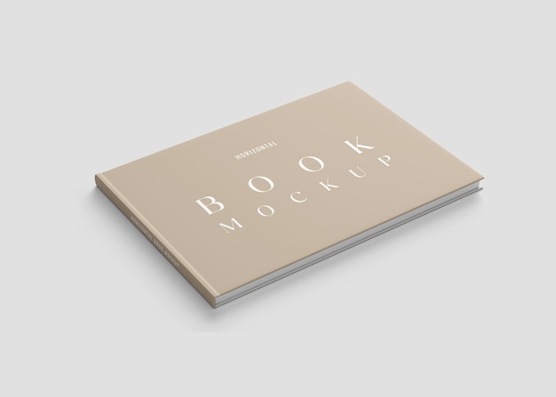maquette de livre horizontale réaliste psd modifiable