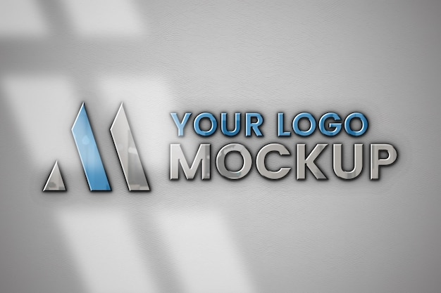 Maquette de logo 3D sur le mur
