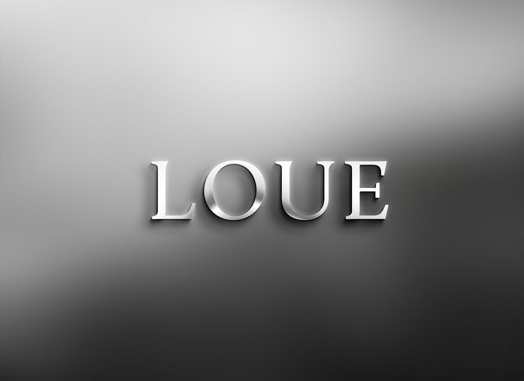 Maquette de logo en acier gaufré