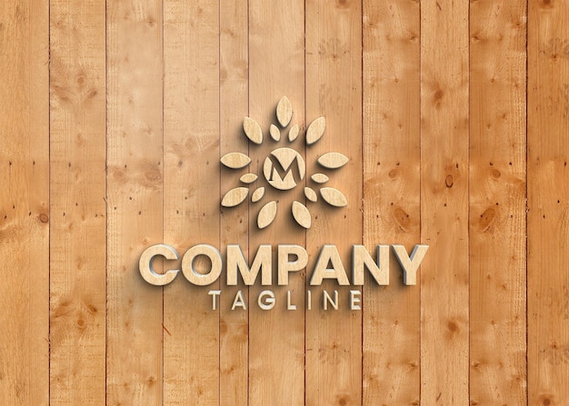 Maquette De Logo En Bois