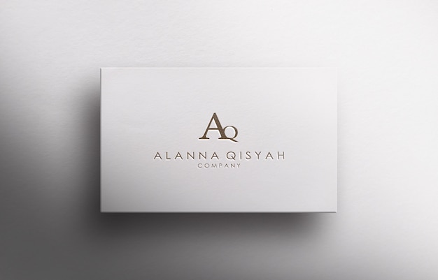 Maquette de logo de carte de visite 3D pour entreprise