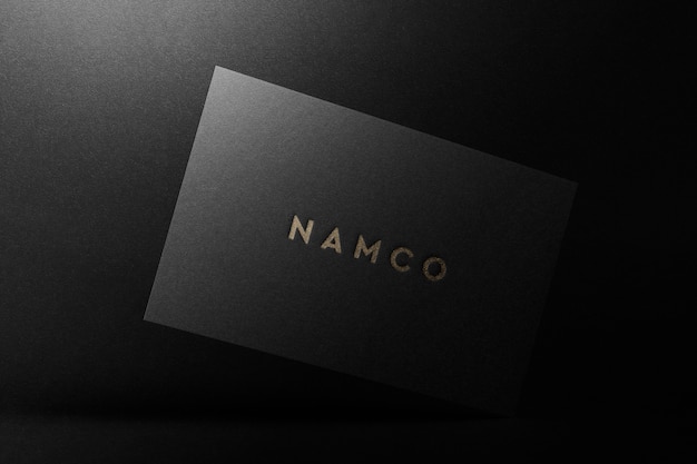 Maquette de logo de carte de visite noire