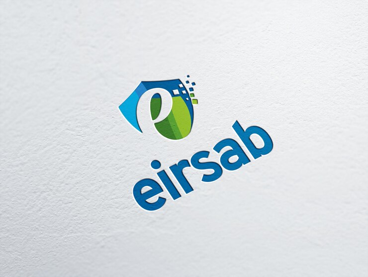 Maquette de logo élégant sur papier blanc