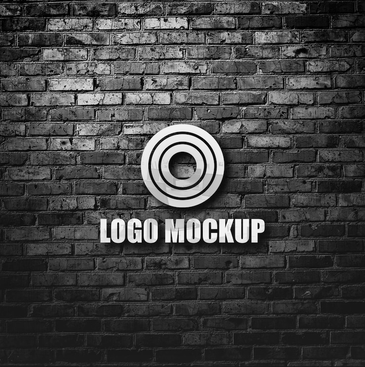 PSD maquette de logo en métal