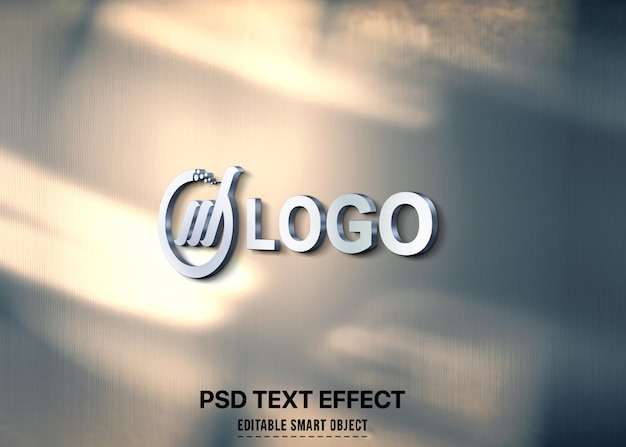 PSD maquette de logo mural 3d