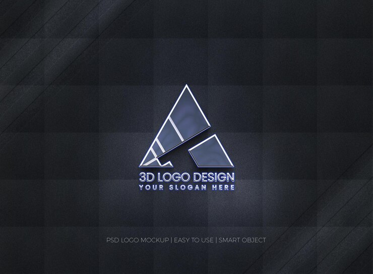 PSD maquette de logo mural réaliste psd 3d