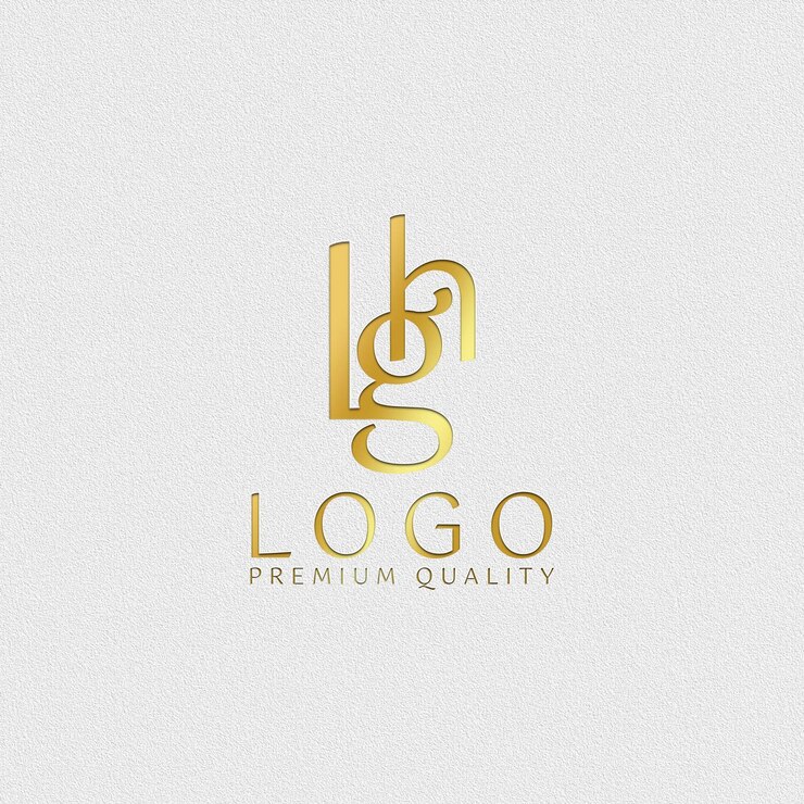 PSD maquette de logo en or minimaliste simple et élégante de luxe