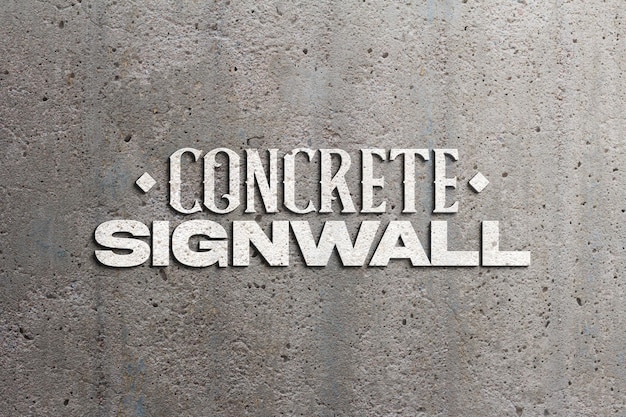 Maquette de logo de signe en béton
