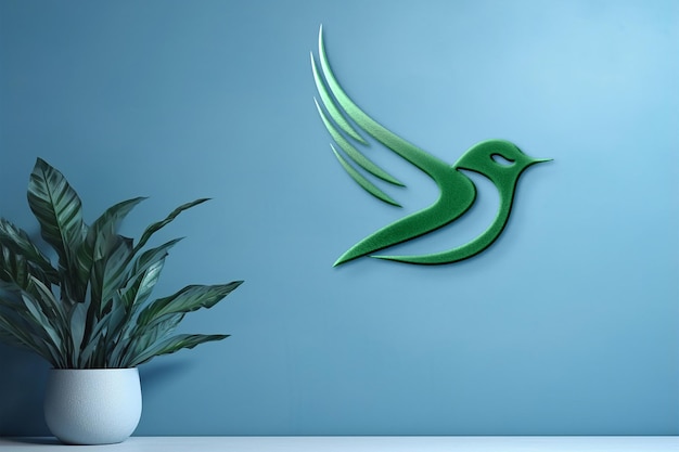 Maquette de logo de signe de marque réaliste