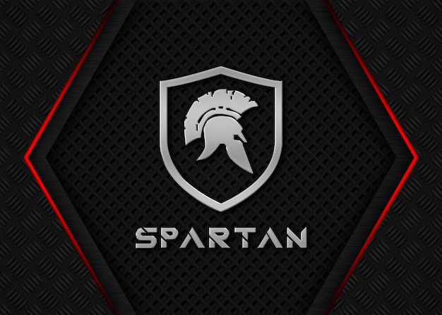 Maquette logo Spartan Metal et divers éléments en fer foncé