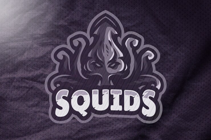 PSD maquette de logo sport en jersey violet foncé