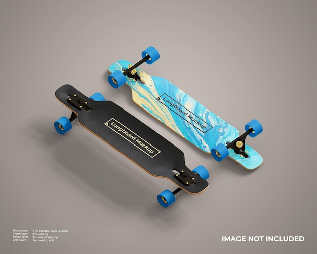 Maquette De Longboard Réaliste