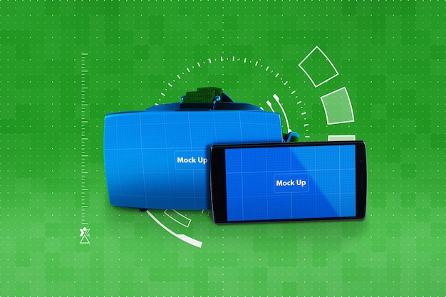 Maquette de lunettes mobiles et VR