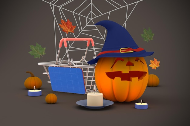 Maquette de magasinage d'Halloween