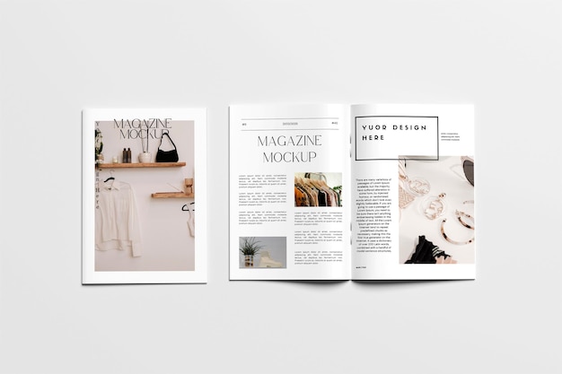 Une maquette de magazine