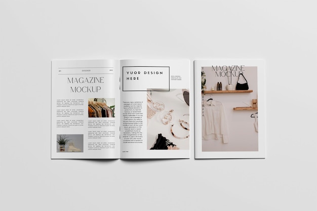 Une maquette de magazine