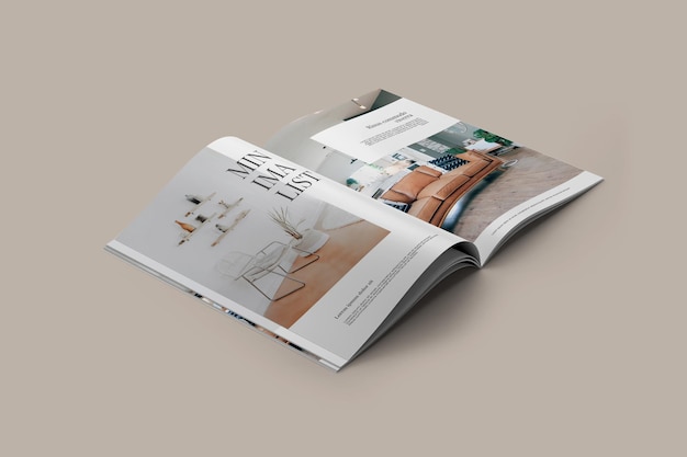 Une maquette de magazine