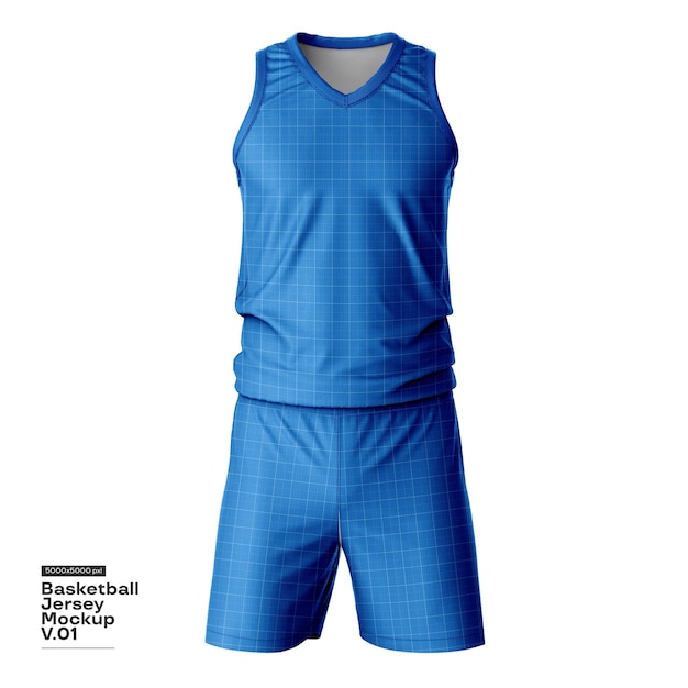 PSD maquette de maillot de basket-ball