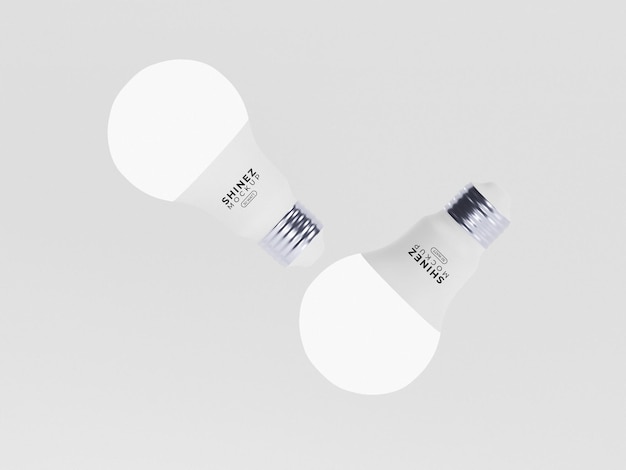 PSD maquette de marque d'ampoule à led et d'énergie