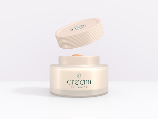 Maquette de marque de contenant de crème cosmétique