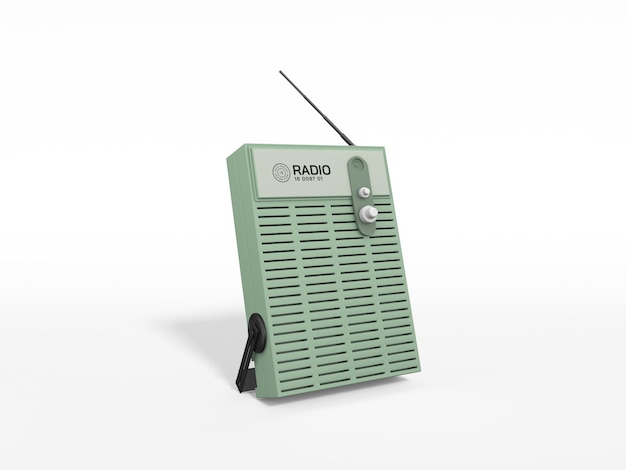 Maquette de marque radio portable