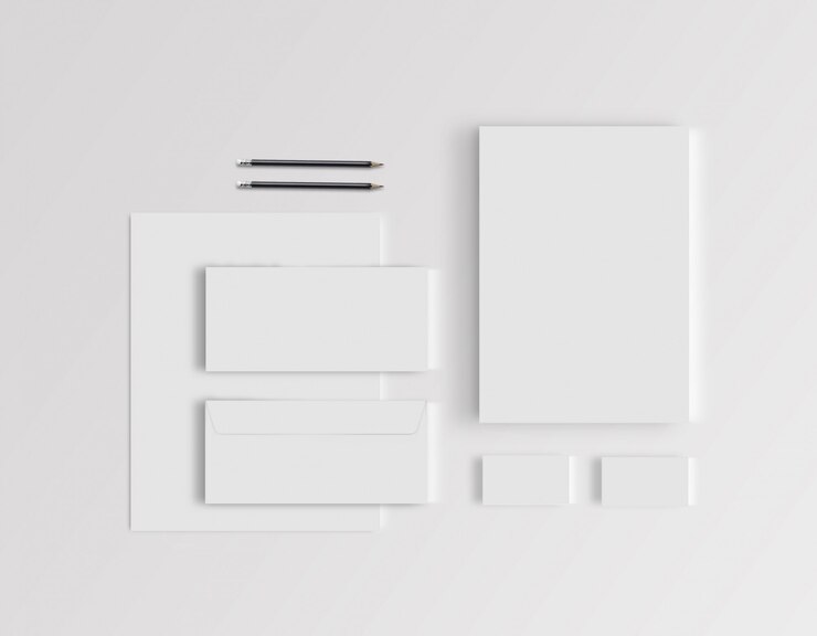 PSD maquette de marque stationnaire
