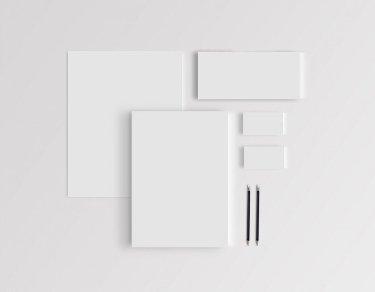 PSD maquette de marque stationnaire