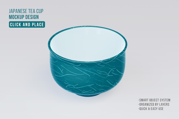 Maquette de marque de tasse japonaise