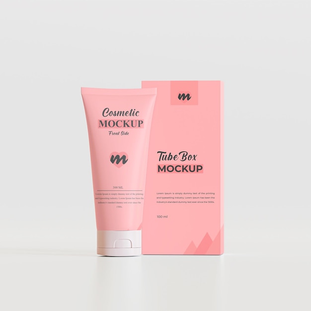 Maquette de marque de tube cosmétique