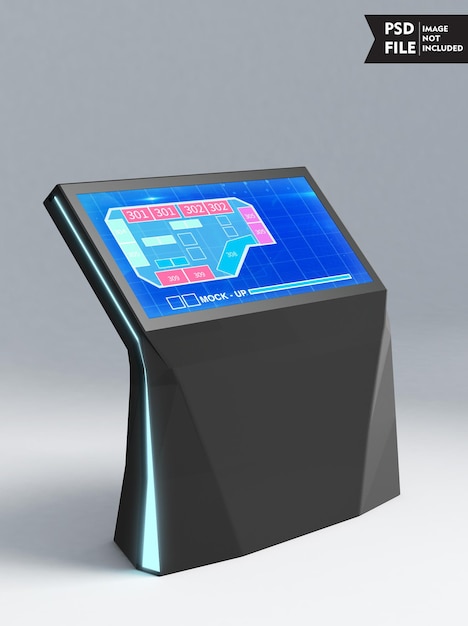 Maquette de moniteur à écran tactile