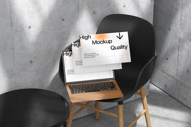 Une maquette multi-écran pour ordinateur portable.