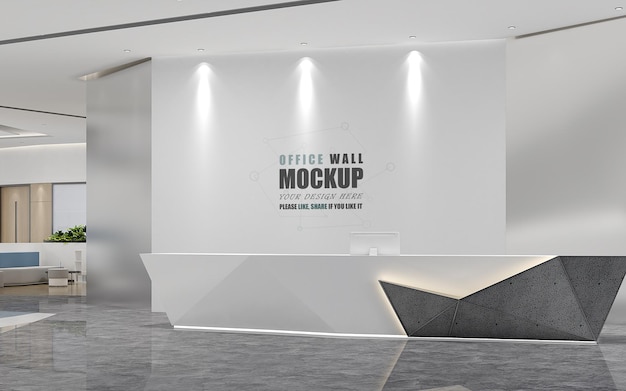 Maquette de mur d'espace de réception de style moderne