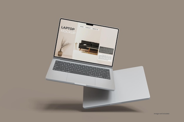 Une maquette d'ordinateur portable