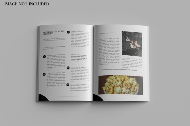 Maquette ouverte de magazine