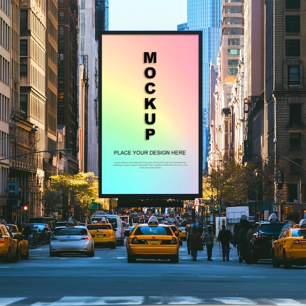 Une maquette de panneau d'affichage en blanc pour des publicités époustouflantes