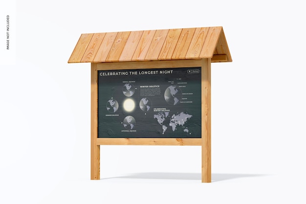 Maquette De Panneau D'affichage En Bois