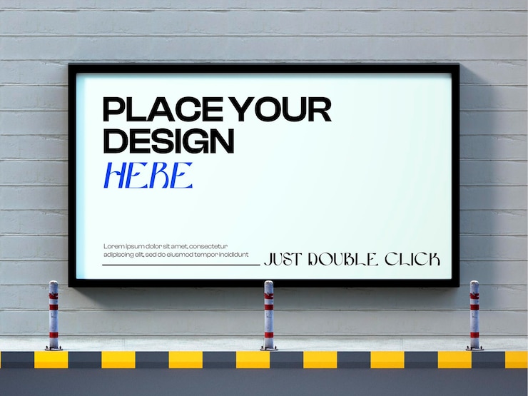 PSD maquette de panneau d'affiche