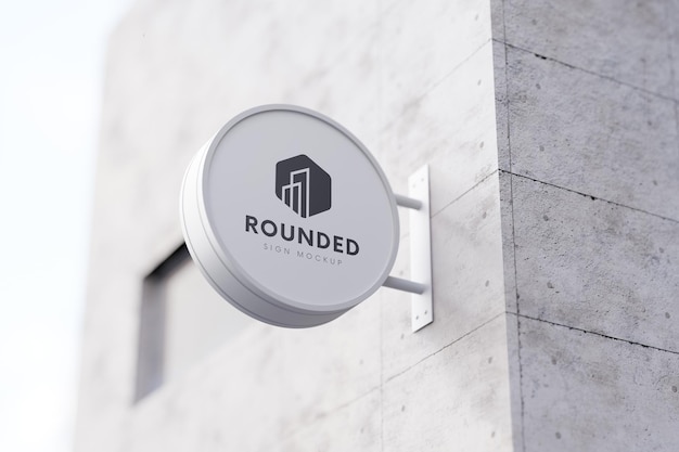 Maquette de panneau rond