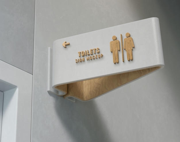 PSD maquette de panneau de salle de bain à l'intérieur
