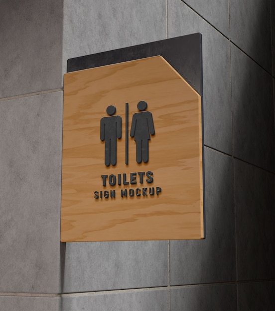 PSD maquette de panneau de salle de bain intérieur