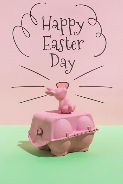 Maquette de Pâques avec fond pour texte ou logo