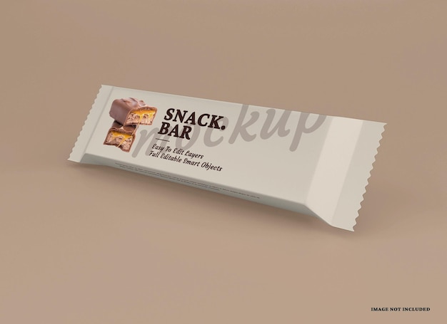 PSD maquette de paquet de snack-bar
