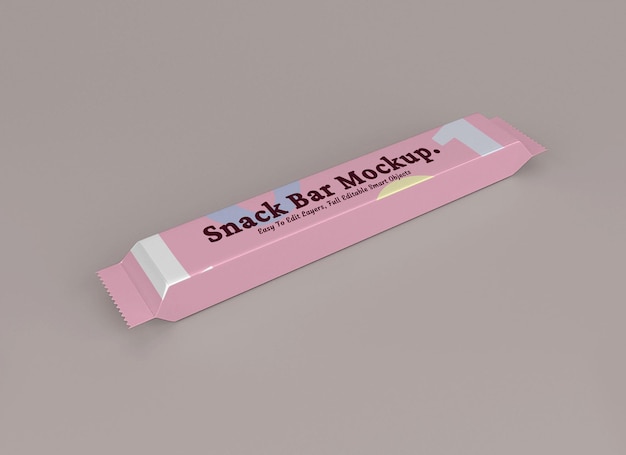 PSD maquette de paquet de snack-bar