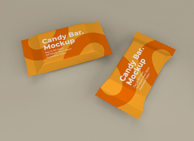 PSD maquette de paquet de snack-bar