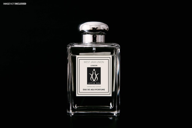 maquette de parfum noir psd