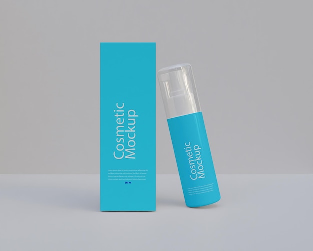 Maquette de parfum en spray cosmétique